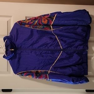 Aviat Sportif Purple Long Sleeve Full Length Zipper Windbreaker, Size Medium